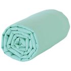 PTIT BASILE Drap housse 60x120 cm bébé enfant 100% coton Bio - turquoise - Pour lit à barreaux ou parapluie - Bonnets aux 4 Coins de 15 cm