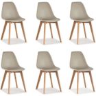 Lot de 6 chaises scandinaves beige - Onir - DESIGNETSAMAISON