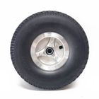 QINGQUE QINGQUE Assemblage de roue 10 pouces 4.10/3.50-4 - QINGQUE - Pneu solide avec moyeu en alliage d'aluminium - Blanc/Noir