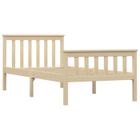 RILLBUS Lit Simple | 1 Place 100x200 cm(sans Matelas) ,Cadre de Lit en Bois de pin massif avec Sommier à Lattes,Bois clair