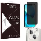 Tikawi x2 Verre trempé Anti Espion Iphone 13 Mini (5.4') [1 Ecran + 1 Caméra] Résistance 9H Protection Avant + Arrière