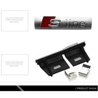 MY-DEAL LOGO "SLINE" CHROM MAT GRILL CALANDRE AUTO VOITURE EMBLEME BADGE 3D METAL CHROME POUR AUDI A1,A3,A4,A5,A6,A7,A8 GERMANY