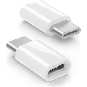 Argent deleyCON 2X Adaptateur USB Type C vers Micro USB en Aluminium pour par Exemple Smartphones Tablettes 