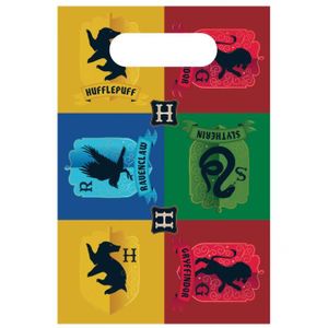 POCHETTE CADEAU Pochette cadeau - 8 Sachets en plastique Poudlard Harry Potter 16 x 23,5 cm