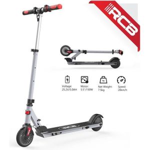Adolescent Adulte Trottinette Pliable R/églable en Aluminium City Scooter Roue Arri/ère et Frein /à Main