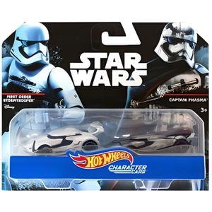 VOITURE - CAMION Pack de 2 voitures Star Wars First Order Stormtrooper et Captain Phasma - Hot Wheels - Jouet pour enfant