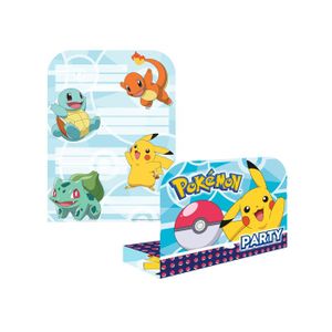 FAIRE-PART - INVITATION 8 INVITATIONS + ENVELOPPES POKEMON   BLANC