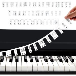 PIANO Clavier De Piano Amovible, Autocollants De Notes De Piano 88 Touches, Clavier De Piano Amovible, Étiquettes De Partition, Au[J395]