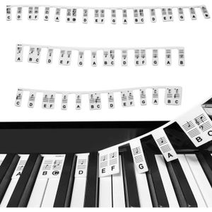 PIANO Amovibles Piano Autocollant Clavier 61-88 Touches 