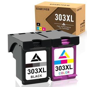 COMETE - 303 XL - Pack de 2 cartouches compatibles HP 303XL - 1 Noir + 1  Couleur - Marque française - Cartouche imprimante - LDLC
