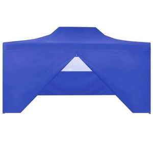 TONNELLE - BARNUM UNE Tente de réception pliable avec 4 parois 3x4 m Acier Bleu Nouveau produit