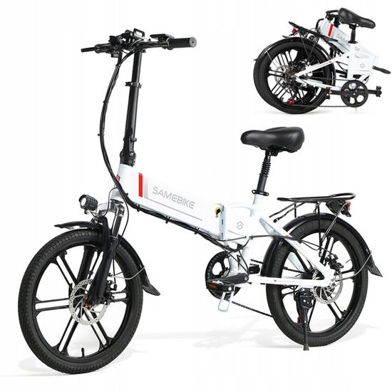 Vélo électrique Pliant SAMEBIKE 20 Pouces - 350W, Batterie 48V 10Ah - Noir