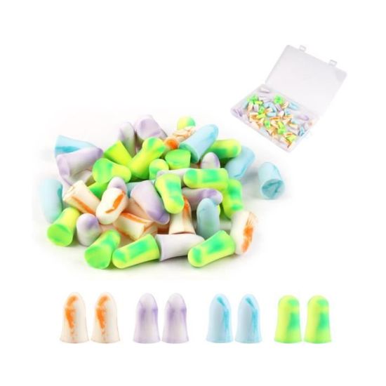 Bouchons d'oreille en mousse pour dormir 60 + 1 paires SNR 355 dB
