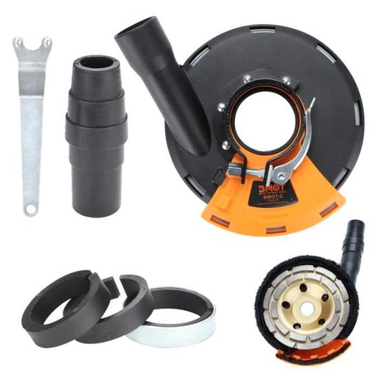 Kit 2 Disques Diamant 125 Mm NOZCAIRE – Pour Béton, Carrelage, Pierre – Inclus Capot Aspiration Et Adaptateur
