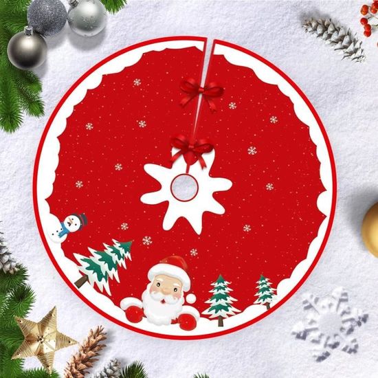 Tapis De Protection Pour Sapin De Noël - Diamètre 122 Cm, Feutre Imperméable - Anti-rayures Et Antidérapant