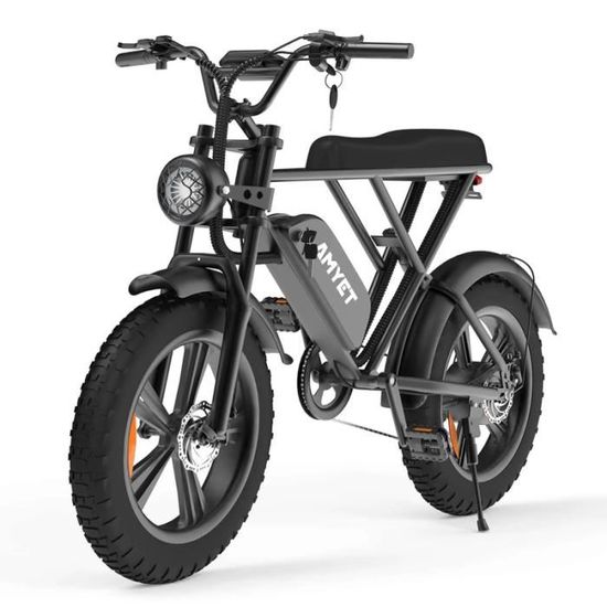 VTT Électriques Tout-Suspendu AMYET G60 Vélo Électrique 20" Fat Bike 1000W 48V 25AH Vitesse maximum 50KM/H - Noir