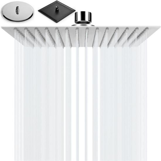 Tête De Douche Pomme De Douche Pomme De Douche En Acier Inoxydable Douche De Pluie Wellness Pomme De Douche V304 25cm 90483448