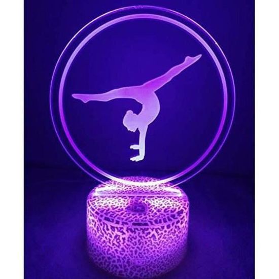 3D Gymnastique LED Lampe Art Déco Lampe la Couleur Changeant Lumières LED Décoration Maison Enfants Meilleur Cadeau Lumière DH3222