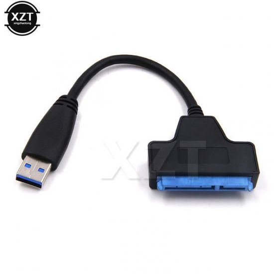 Adaptateur USB 3.0 SATA Pour Disque Dur & SSD SATA 2.5″ – Noir - -CI