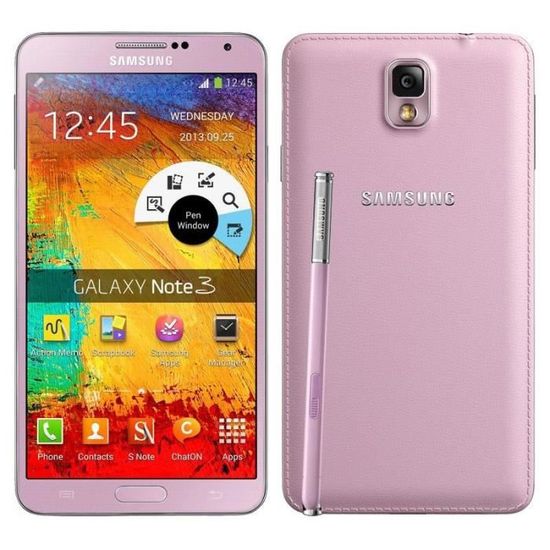 Rose Samsung Galaxy Note 3 N9005 16GB    (écouteur+chargeur Européen+USB câble+boîte)