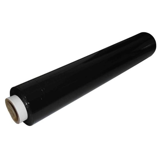 Film Étirable Triplast Pour Palettes 400 Mm X 250 M Noir - Lot De 6 Rouleaux Extra Résistants Et Opaques