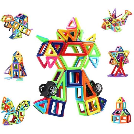 Jeux De Construction Magnétiques 40 Pièces - Jouet Éducatif STEM Pour Enfants 3-8 Ans