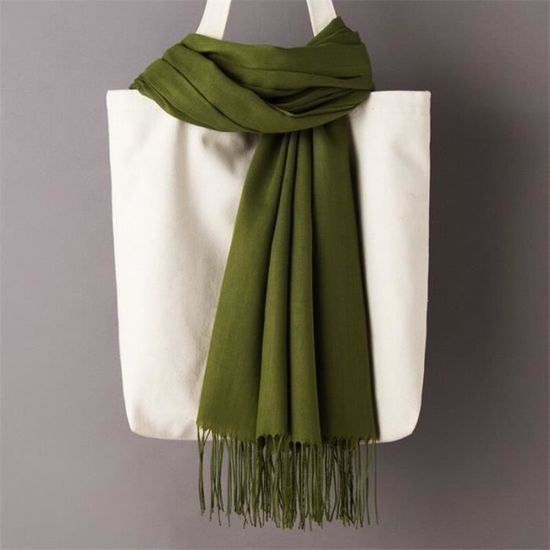 Châle Pashmina Uni 100% Viscose – Grande écharpe Légère Et Douce Pour Hijab, Soirée Ou Enveloppement Décontracté - 4
