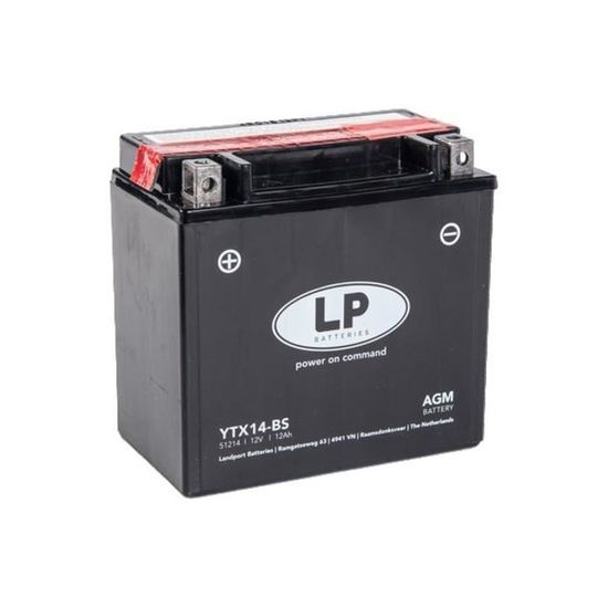 Batterie PIAGGIO MP3 500 de 2014 à 2020 YTX14BS étanche AGM 12Volts