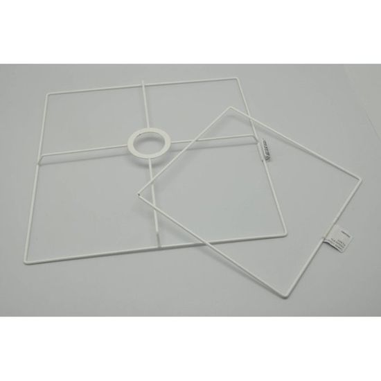 Armature abat-jour carré avec bague 25 cm - Graine créative