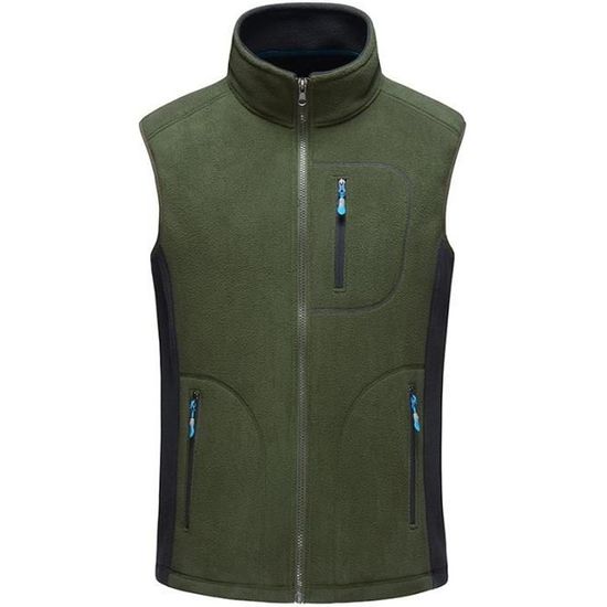 Lonya Veste Sans Manches Homme Gilet Polaire Hiver Chaud Coupe