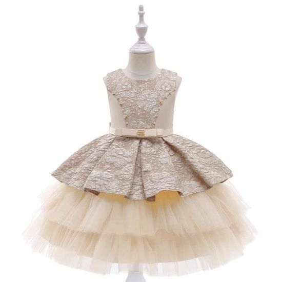 Robe beige scintillante Deux par Deux 8 ans