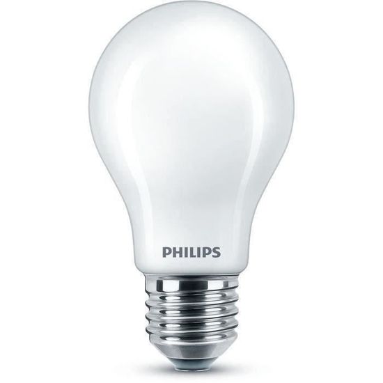Philips Ampoule LED Standard B22 60W Blanc Chaud Claire, Verre, Lot De 2