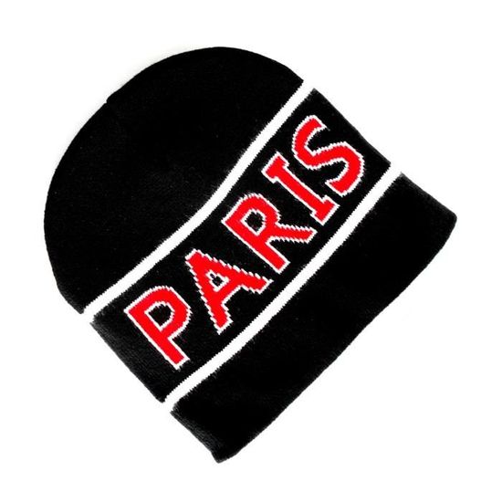 BONNET PARIS " NOIR " HOMME FEMME ENFANT FILLE GARCON No écharpe maillot fanion casquette drapeau ... 