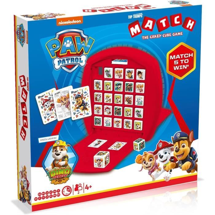 Match Pat Patrouille - Dino Rescue - Jeu de Voyage - Jeu de soci?�t?� - 2 Joueurs - D?�s 4 Ans 
