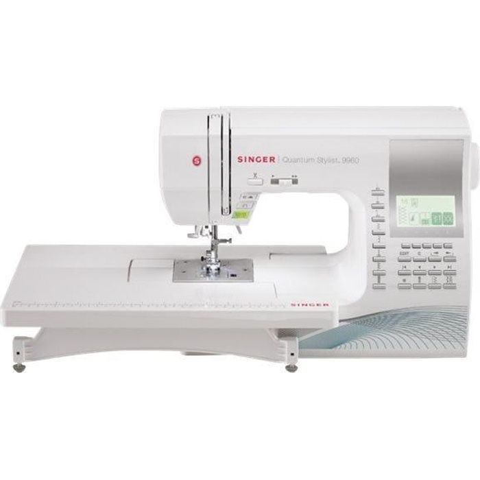 Singer Quantum Stylist 9960 Machine à coudre 600 mailles 13 one-step buttonholes LCD affichage