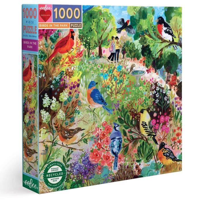 Puzzle 1000 pièces : Oiseaux dans le parc Coloris Unique