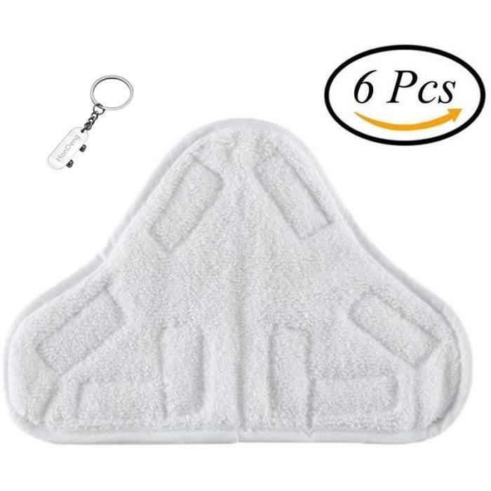 Lot de 6 en microfibre pour Mop Vapeur Sol lavable Coussinets de remplacement pour H2O H20 x 5..