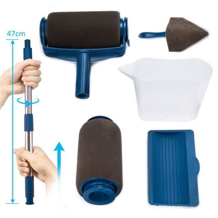 Saiko 5 Pcs Set Rouleau De Peinture Kit Professionnel Rouleau Peinture Avec Reservoir Outil 5 Bazis Az