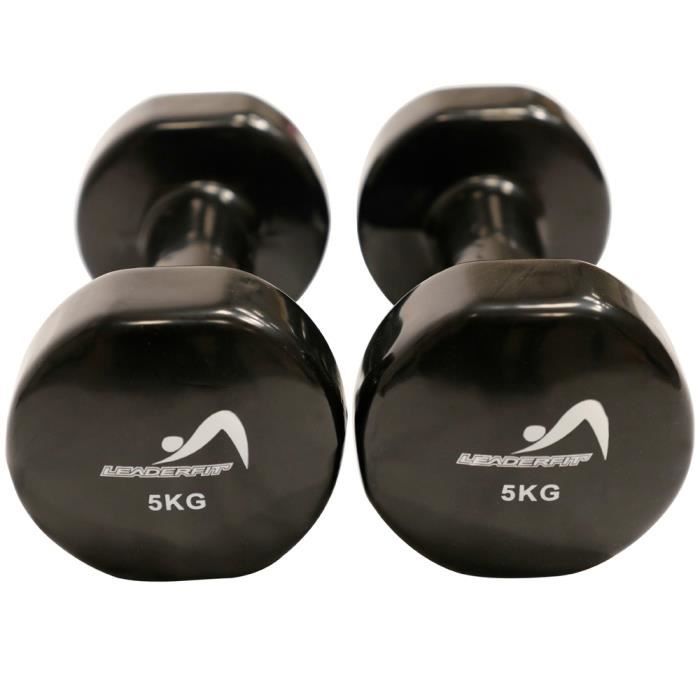 Haltères Leader Fit 5kg - noir - TU