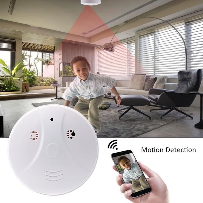 Camera Espion Spy Cam WIFI HD Caméra de Sécurité Caméra Cachée Intérieure Caméscope Activée par Mouvement IP P2P Télécommande