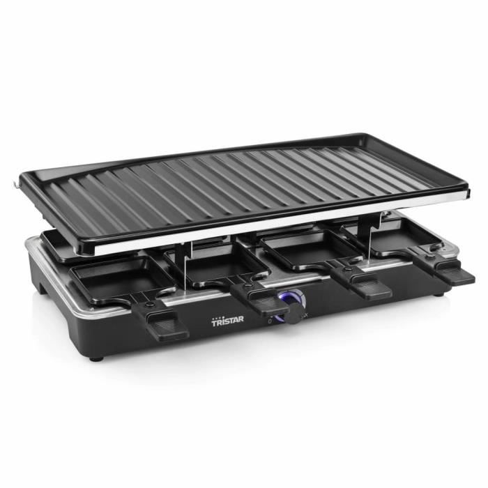 Tristar Grill à raclette pour 8 personnes 1400 W 46x23 cm Noir