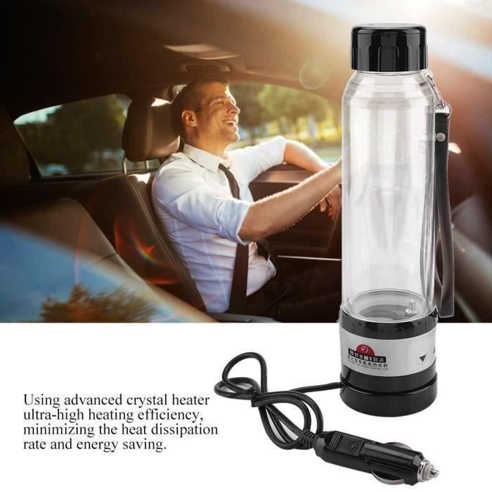 Bouilloire Electrique Tasse de Thé pour Voiture Camion Voyage 12V - 24V 75W 280ml(Noir)---QILU