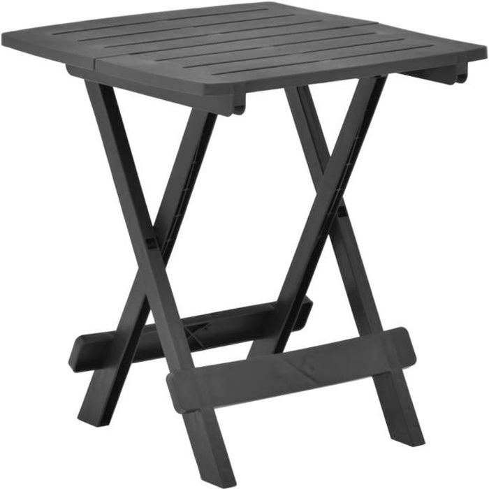Table de Jardin Pliable - Table de reception pliante fête Buffet Jardin Camping Party- Anthracite 45x43x50 cm Plastique