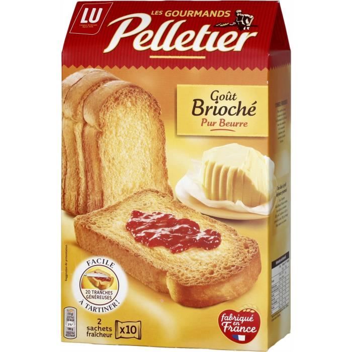 Pelletier Biscotte La Gourmande Goût Brioche 260g
