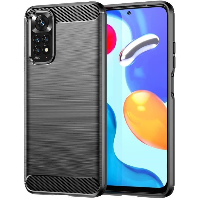 Coque pour Xiaomi Redmi Note 11 , Coque Silicone Anti-Choc Anti-Rayure Gel Case - Noir