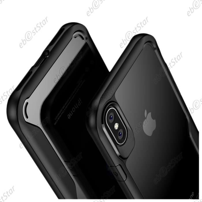 ebestStar ® Coque FusionRigide Bumper + Vitre anti casse Film écran Verre Trempé pour Apple iPhone X écran 5.8\