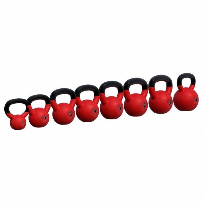 Gorilla Sports - poids Kettlebell fonte néoprène 2Kg à 32kg Lot de 8 (144kg) Noir