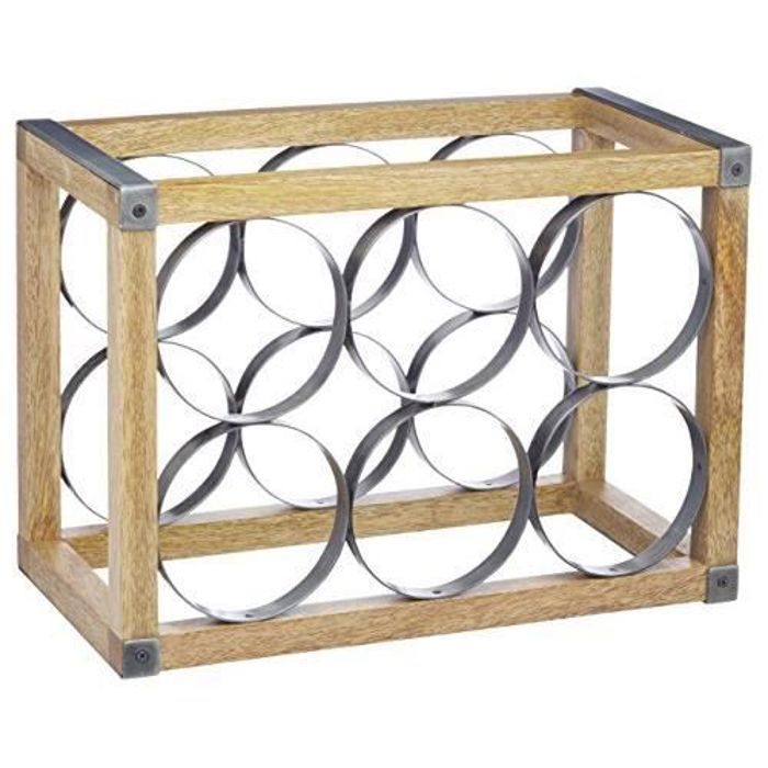 Kitchen Craft INDWR Porte Bouteilles de Industrial Kitchen, Métal, Beige et Gris, 28 x 28 x 18 cm