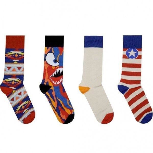PULL IN Lot de 4 paires de Chaussettes Mixte Coton PACK15 Multicolore