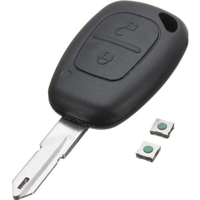 Étui à clé à 2 boutons avec Microswitch pour Renault Trafic Vivaro Master Kangoo